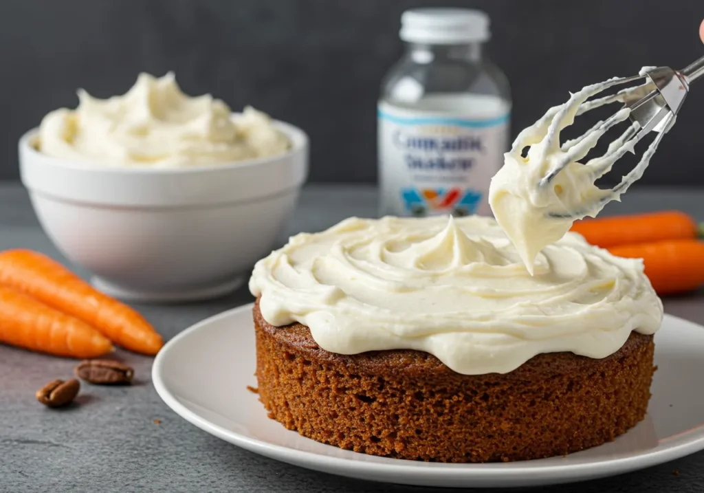 A close-up of fluffy cream cheese