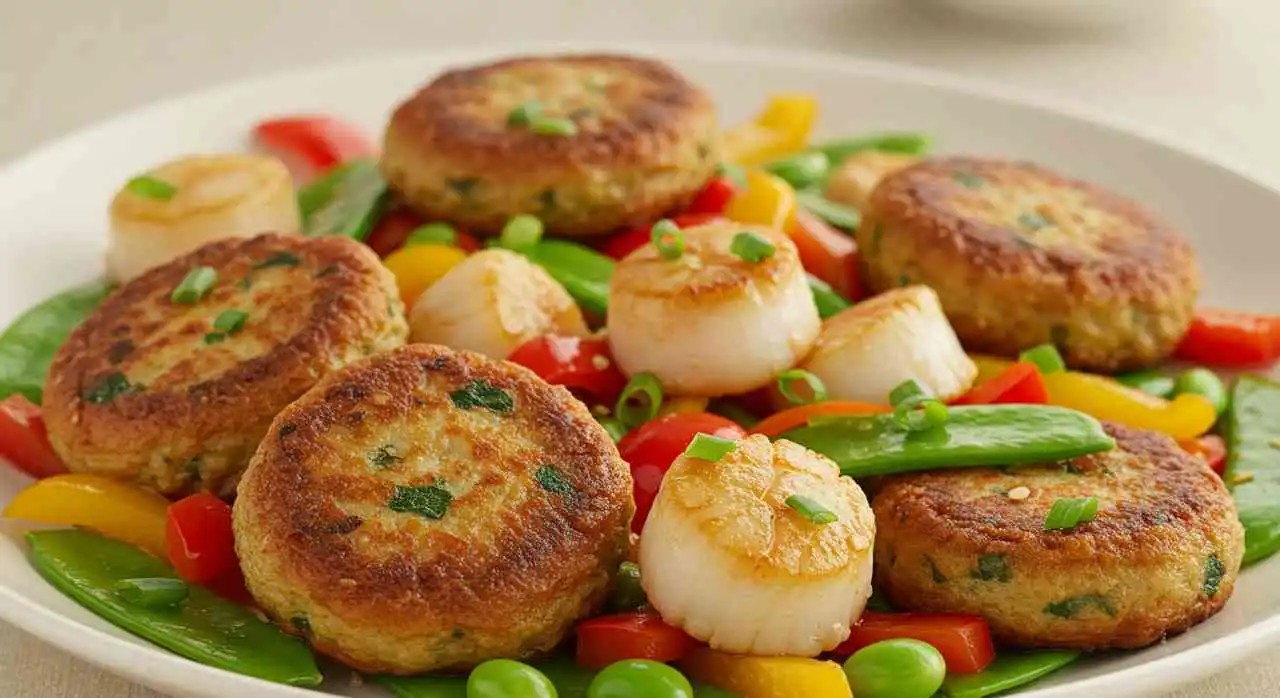 Fishcakes and Scallops-Stir Fry Recipe