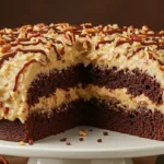 German Chocolate Poke Cake